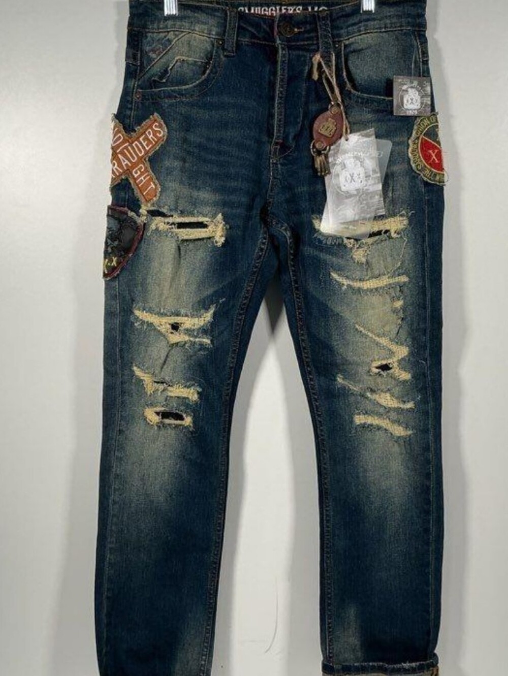 Men's Smuggler's Moon Distressed Jeans 30X32